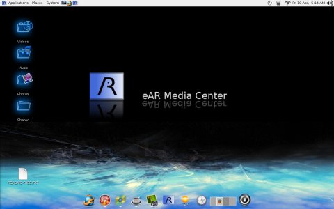 eAR OS Free Edition 1.08, distro para uso como Media Center