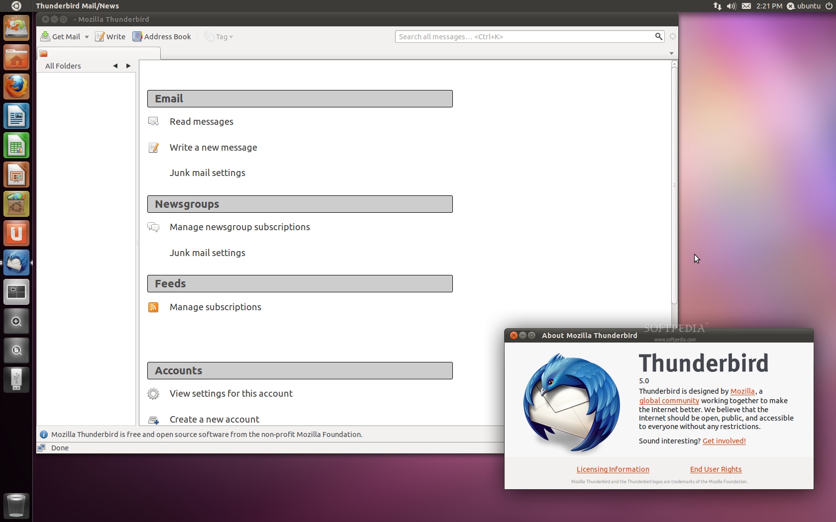 Ubuntu 11.10 troca Evolution pelo Thunderbird