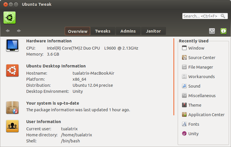 Ubuntu Tweak 0.7.0, com suporte ao novo Ubuntu 12.04