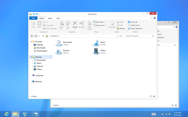 Screenshots recentes do Windows 8 mostram ainda mais o estilo Metro no desktop