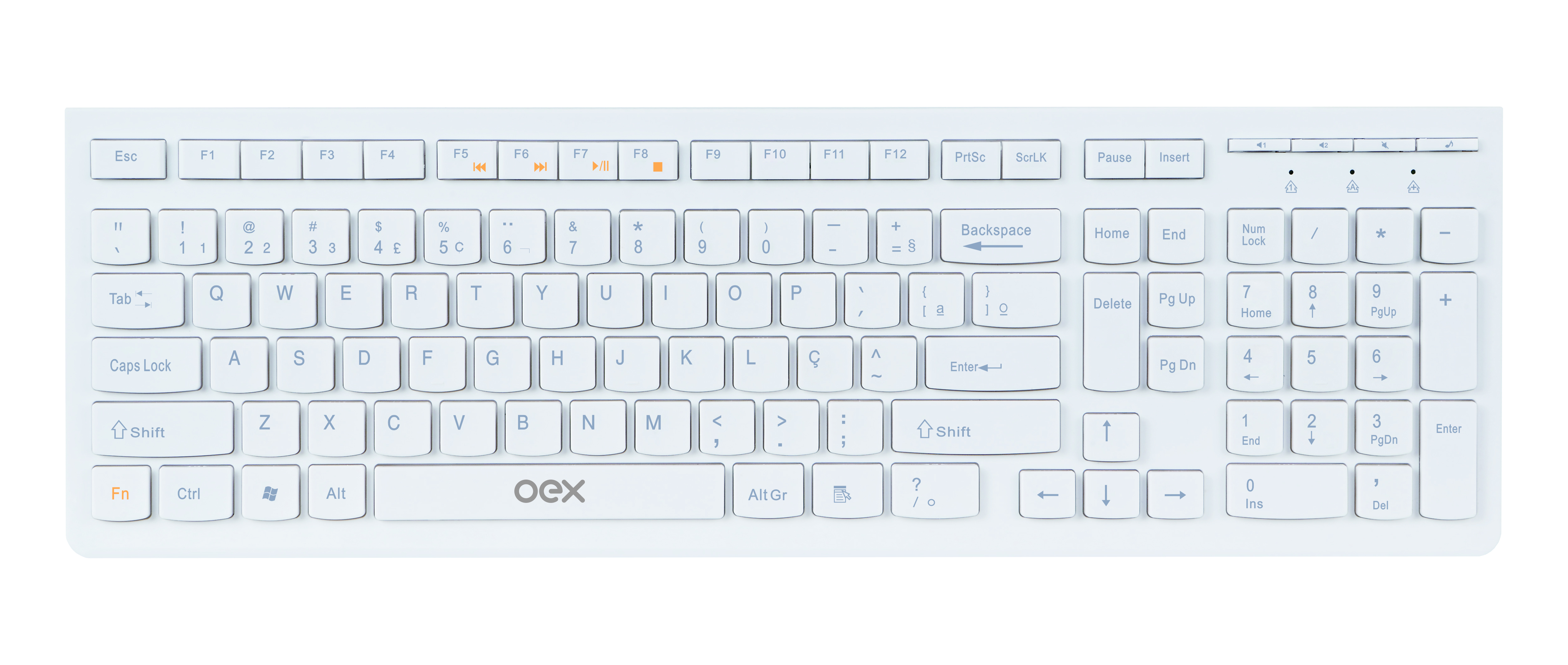 OEX lança o teclado Flat, com padrão ABN2 e conexão USB, por  R$ 49,90