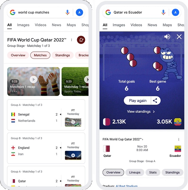 Google lança jogos inspirados na Copa do Mundo para Chrome