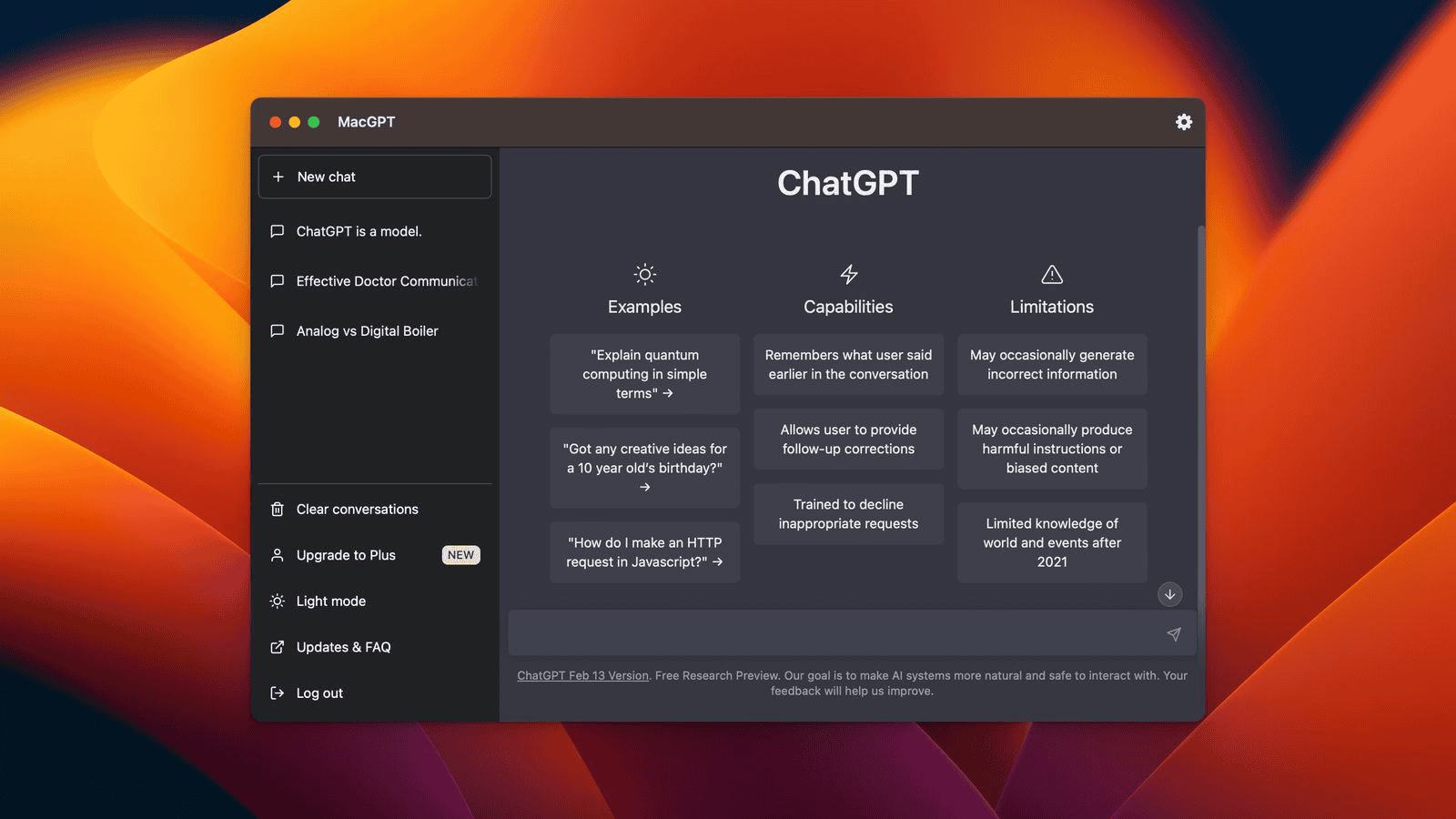 ChatGPT para macOS