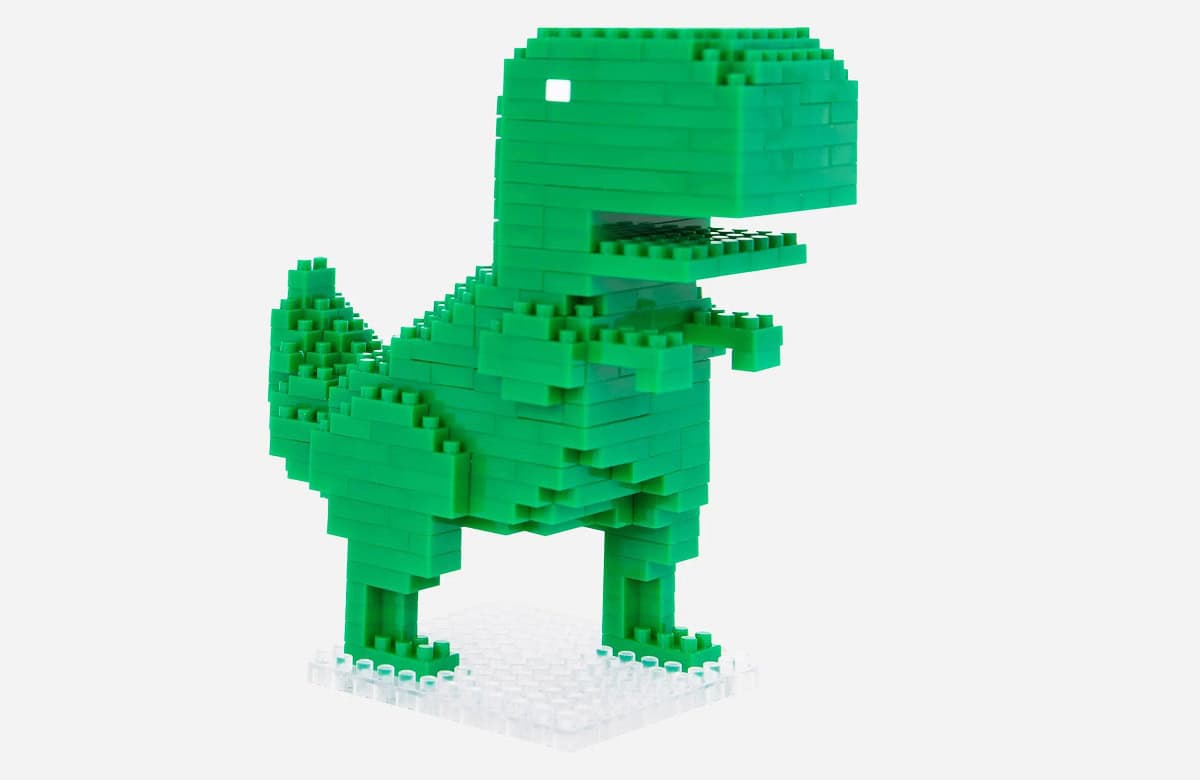 Dinossauro do Chrome ganha versão de bloquinho no estilo LEGO