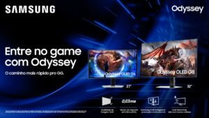 Samsung lança no Brasil os monitores Odyssey OLED G6 e G8 no Brasil