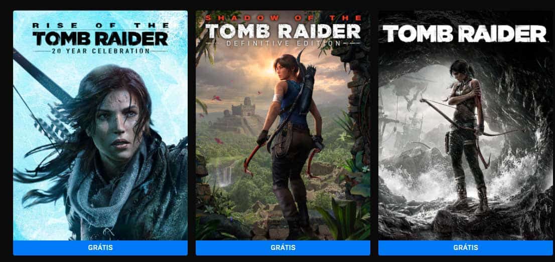 Cassi on X: 🚨CORRE!! ALERTA de JOGOS GRÁTIS ✓Tomb Raider: Trilogy está de  graça na Epic Games Store! ✔️Tomb Raider 2013 ✔️Rise of The Tomb Raider  ✔️Shadow of the Tomb Raider ✓JOGOS