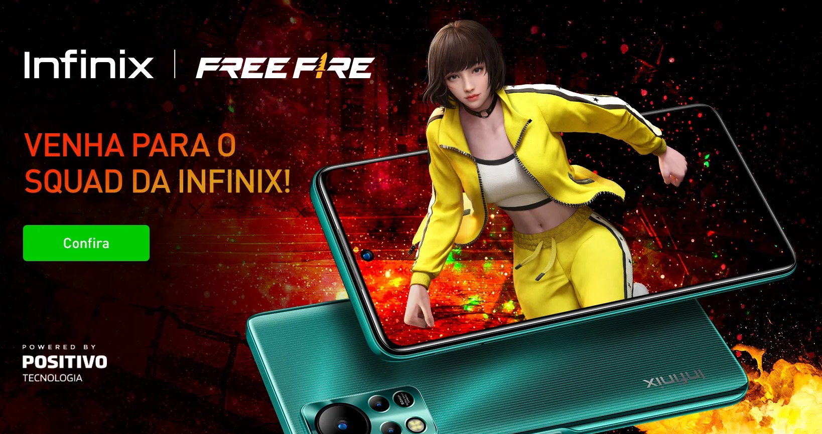 Smartphone Infinix Free Fire 4g 128gb Câmera 50mp Preto